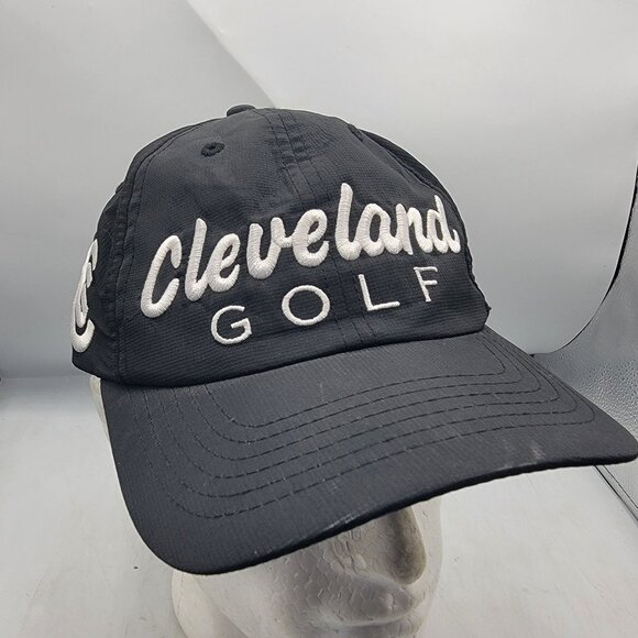 Cleveland Golf Black Adjustable Baseball Hat Cap Outdoors Lightweight Breathable - Picture 1 of 10